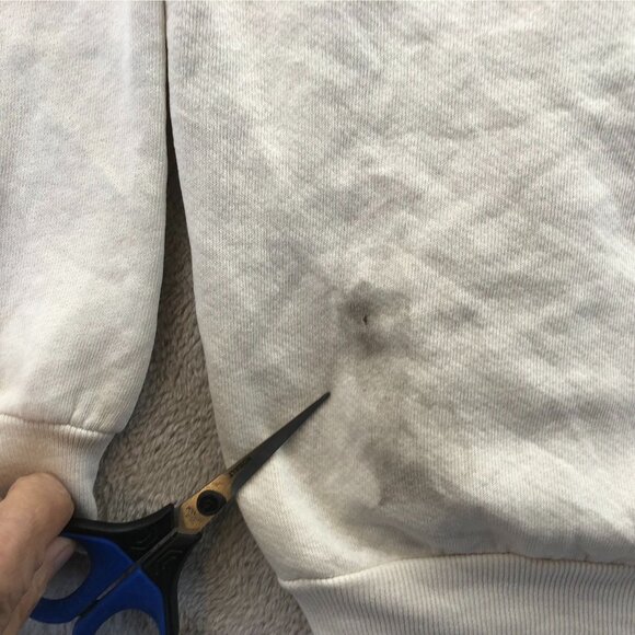 Jerzees Mens Sweatshirt XL White Crewneck Pullover Fleece Casual Long Sleeve - Picture 5 of 11